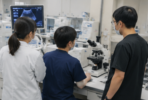 検査室内で連携する臨床検査技師