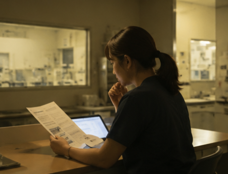 キャリアを整理しながら求人を見る臨床検査技師