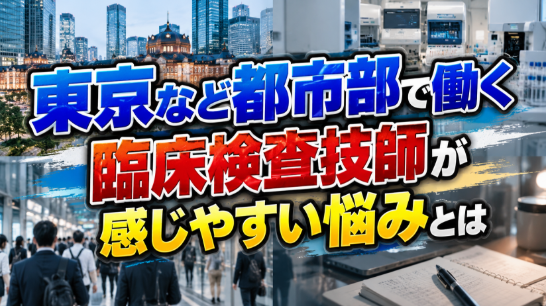 東京など都市部で働く臨床検査技師が感じやすい悩みとは｜求人・給与・職場選びを整理