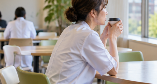休憩室で考える臨床検査技師